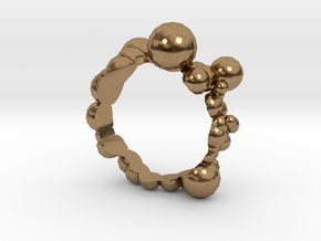 Bubble Ring in Natural Brass