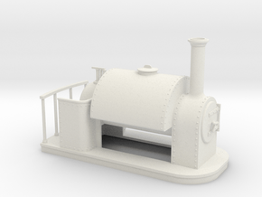 On16.5 old style small saddle tank  in White Natural Versatile Plastic