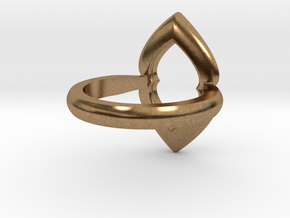 Ring-L in Natural Brass