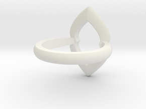 Ring-L in White Natural Versatile Plastic