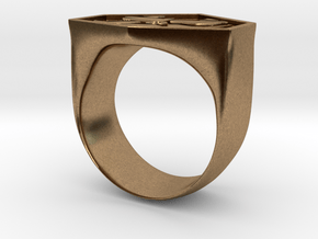 Air Force Ring in Natural Brass