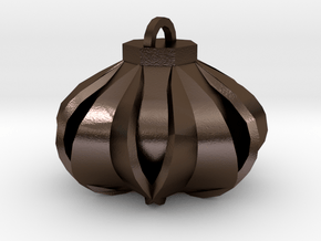 Lantern in Polished Bronze Steel