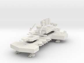 Jarv Class Battleship in White Natural Versatile Plastic