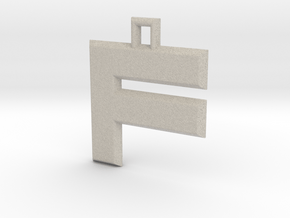 ABC Pendant - F Type - Solid - 24x24x3 Mm - 01 in Natural Sandstone