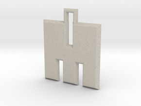 ABC Pendant - M Type - Solid - 24x24x3 mm in Natural Sandstone