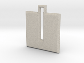 ABC Pendant - U Type - Solid - 24x24x3 mm in Natural Sandstone