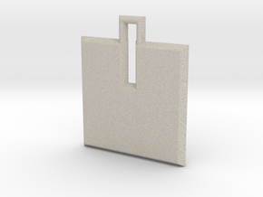 ABC Pendant - V Type - Solid - 24x24x3 mm in Natural Sandstone