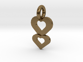 hearts in Natural Bronze