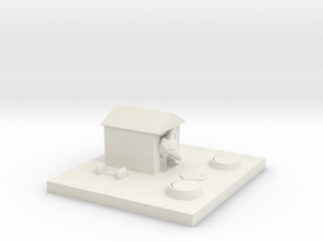 The Dog House in White Natural Versatile Plastic