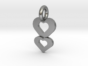hearts in Natural Silver