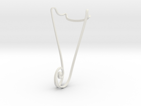 Decorative flower holder (thin version) in White Natural Versatile Plastic