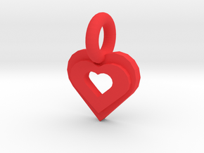 heart in Red Processed Versatile Plastic