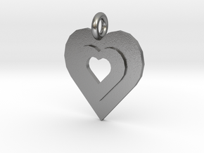 heart of gold in Natural Silver