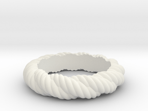 Torque Ring Size 17 (Q) in White Natural Versatile Plastic