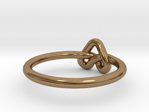 Love Knot-sz19 in Natural Brass