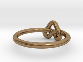Love Knot-sz18 in Natural Brass