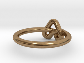 Love Knot-sz16 in Natural Brass