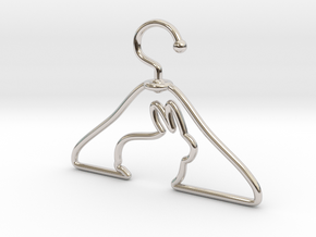 Rabbit Hanger Pendant in Platinum