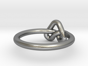 Love Knot-sz16 in Natural Silver