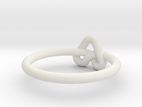 Love Knot-sz18 in White Natural Versatile Plastic