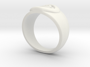 4 Elements - Water Ring in White Natural Versatile Plastic