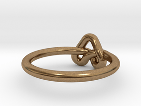 Love Knot-sz17 in Natural Brass