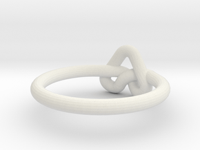 Love Knot-sz16 in White Natural Versatile Plastic