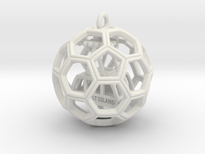 Soccer Ball with Roosevelt Island Tram inside in White Natural Versatile Plastic
