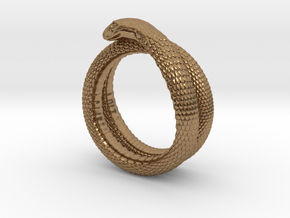 Snake Ring (various sizes) in Natural Brass