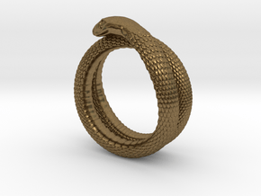 Snake Ring (various sizes) in Natural Bronze