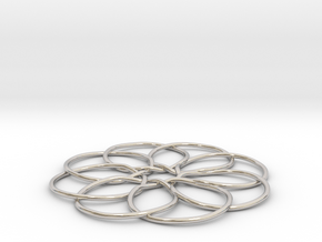 4D Circular Hypercube (tesseract) in Platinum