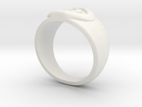 4 Elements - Fire Ring in White Natural Versatile Plastic