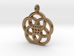 Epcot Logo Large Bail 0.03 inch min in Natural Brass
