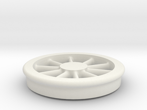 Lobehjul Tenderhjul H2 spor0 STL in White Natural Versatile Plastic