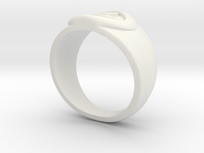 4 Elements - Earth Ring in White Natural Versatile Plastic