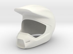 Helmet 8 in White Natural Versatile Plastic
