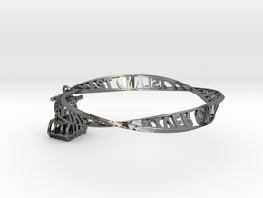 Roosevelt Island Moebius Bracelet with Tram Charm in Polished Silver