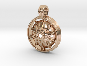 Sun Pendant in 14k Rose Gold