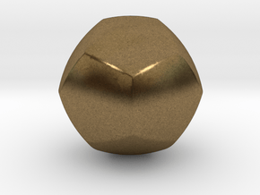 Curved Face Dodecahedron - Small in Natural Bronze