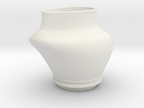 Pulled Vase Even Lip in White Natural Versatile Plastic