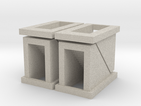 Subway Stairs - set of 4 - Z scale in Natural Sandstone