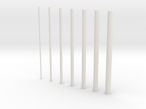thin rods inc 0 5 in White Natural Versatile Plastic