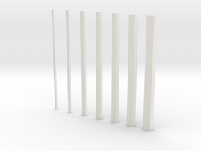 thin bars inc 0 5 in White Natural Versatile Plastic