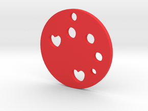 Love Disk v1 in Red Processed Versatile Plastic