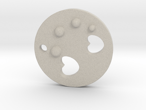 Love Disk V2 20mm in Natural Sandstone