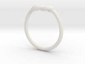 Infinity Knot-sz20 in White Natural Versatile Plastic