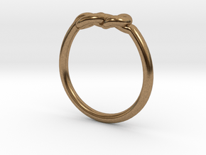 Infinity Knot-sz18 in Natural Brass