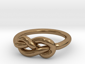 Infinity Knot-sz15 in Natural Brass