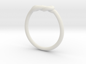 Infinity Knot-sz19 in White Natural Versatile Plastic
