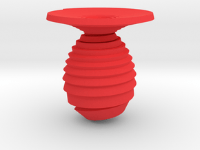 Vase spiral in Red Processed Versatile Plastic